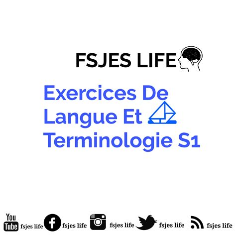 Exercices De Langue Et Terminologie S1