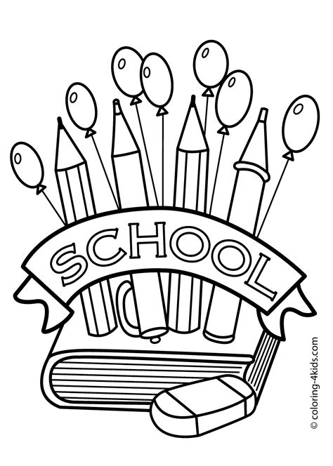 On the other, it means an end to staying up late and spending all day playing. School coloring pages to download and print for free