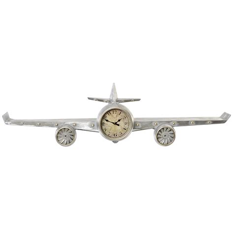 Airplane Vintage Metal Wall Clock 101x22x26cm Groovy The Store