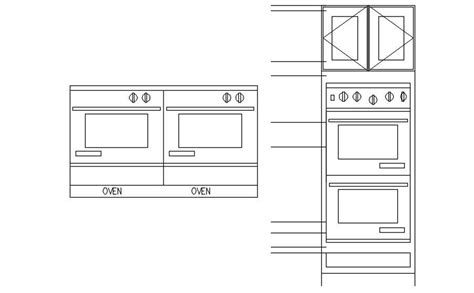 2d Block Of Microwave Oven In Autocad Drawing Cad File Dwg File Cadbull