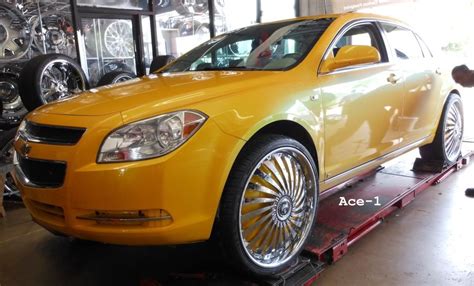 Ace 1 C2c Customs Outrageous 2011 Chevy Malibu On 24 Dub Swyrl Floaters