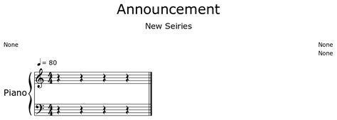 Announcement Sheet Music For Piano