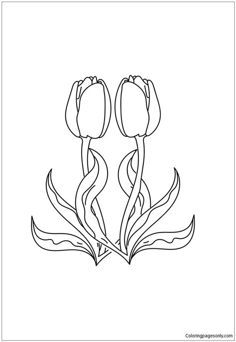 tulip coloring pages nature seasons coloring pages coloring