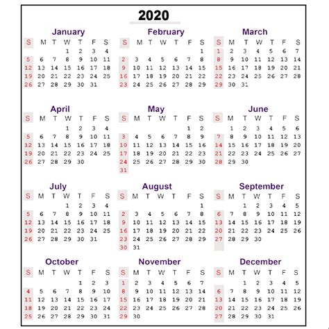 2020 Calendar With Week Numbers Printable Free Letter Templates