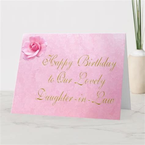Customizable Happy Birthday Daughter In Law Cards