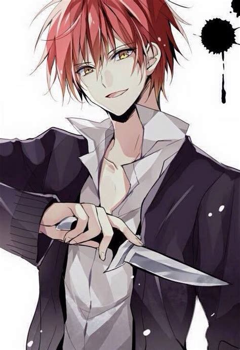 Anime Guy Red Hair Knife Anime Boys Pinterest Red Hair