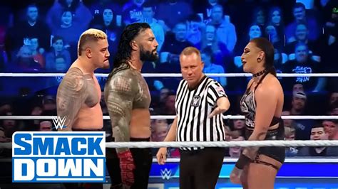 Full Match Roman Reigns Solo Sikoa Vs Rhea Ripley WWE Smackdown