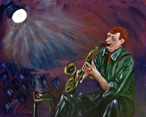 A Little Sax Painting By Donna Blackhall Fine Art America