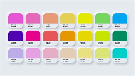 Neon Pastel Pantone Colour Guide Catalog In Hex Rgb Neon Colour