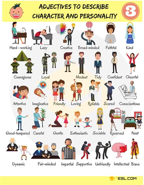 English Adjectives for Describing Character and Personality - ESLBuzz ...