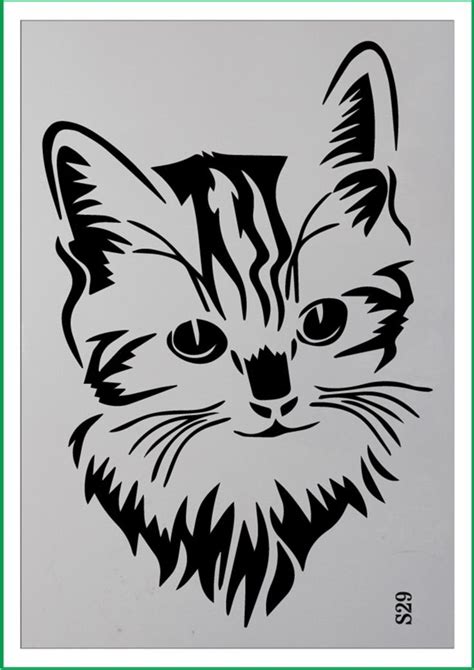 Cat Print Mylar Stencil 190 Micron Mylar A4 A3 A2 A1 A0 Etsy Uk