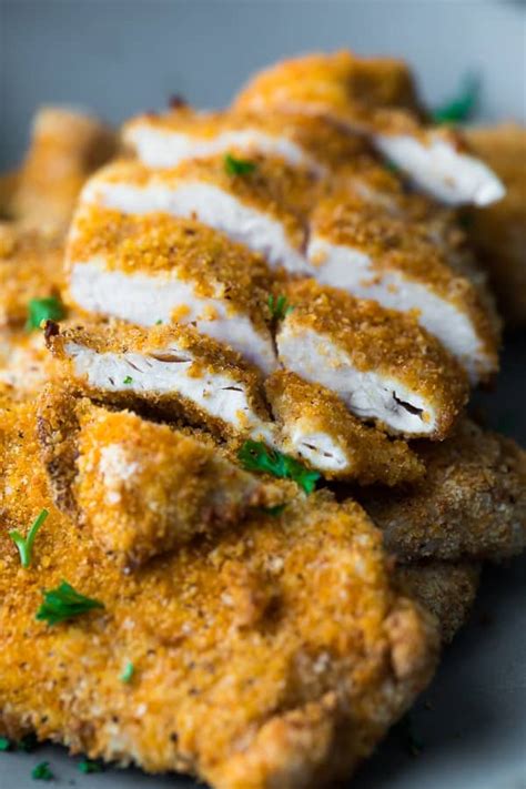 Since the chicken is already cooked and there's no breading to worry about, the chicken can be stacked slightly. Easy Breaded Air Fryer Chicken Breast | Sweet Peas & Saffron