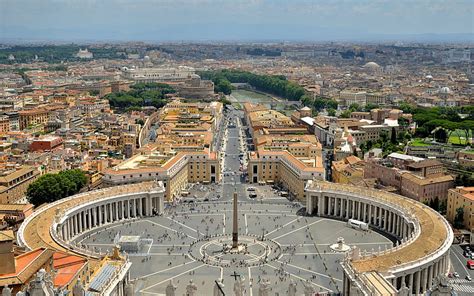 Vatican St Peters Square Piazza San Pietro Summer Rome City