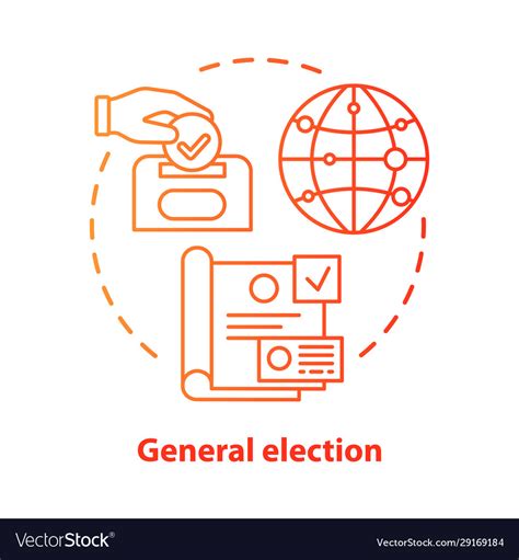 Elections Concept Icon General Election Idea Thin Vector Image