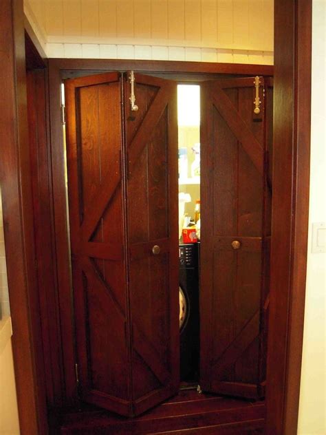 Hand Crafted Custom Reclaimed Wood Bi Fold Closet Doors For A Luxury
