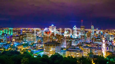 Montreal City At Night Time Lapse 4k Stock Footagenightcitymontreal