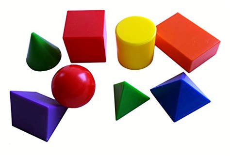 Mini Solid Geometric Shapes 3d Math Manipulatives Geometry Colors