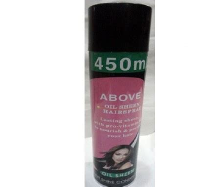 Cantu shea butter oil sheen spray 10 oz. ABOVE OIL SHEEN HAIR SPRAY 450ML