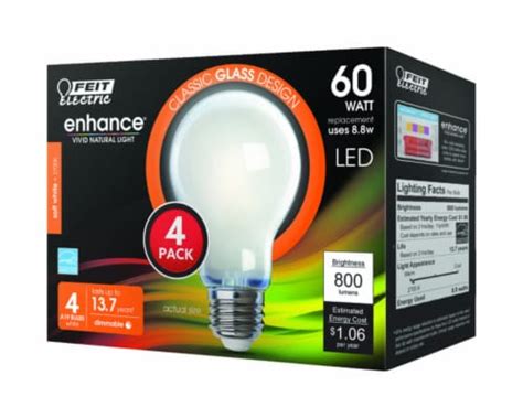 Feit Electric Enhance A19 E26 Medium Led Bulb Soft White 60 Watt