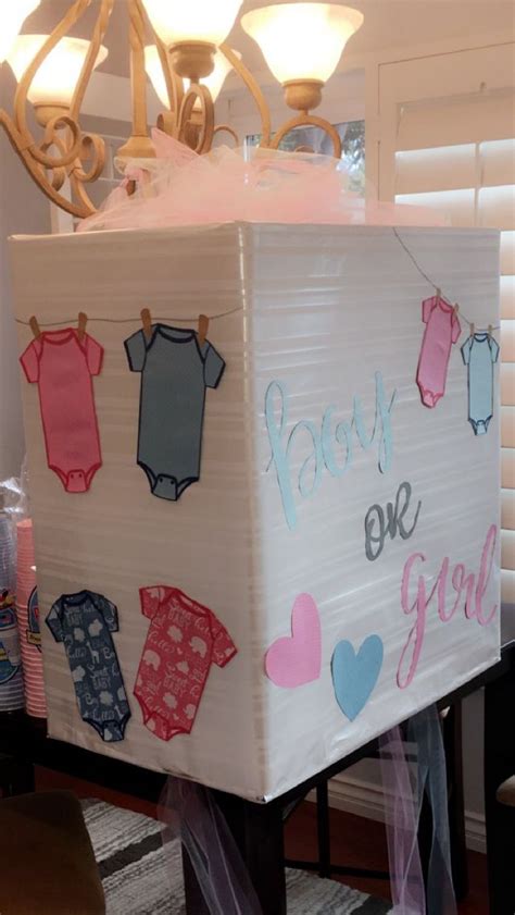 Gender Reveal Box For Balloons And Confetti Gender Reveal Ts Baby