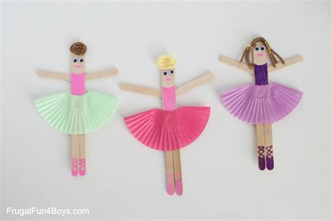 Craft Stick Ballerina Craft Frugal Fun For Boys And Girls