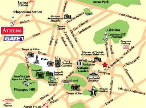 Athens Tourist Attractions Map Tourist Destination In The World