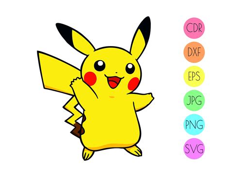 Pikachu Svg Cut File Instant Download Pokemon Vector Design Etsy