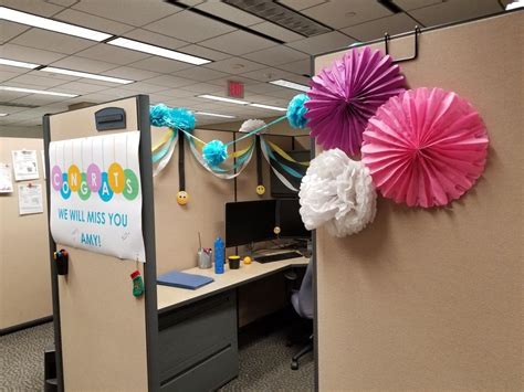 Office Cubicle Farewell Decor Farewell Party Decorations Cubicle
