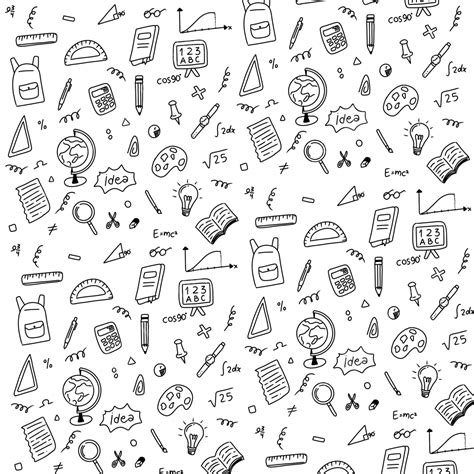 Back To School Png Transparent Seamless Pattern Doodle Back To School
