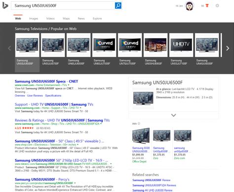 Bing Displaying Popular On Web Products In Search Results