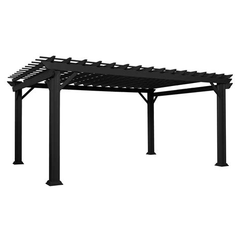 Backyard Discovery Stratford 16 Ft X 12 Ft Black Steel Traditional