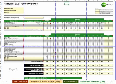 6 Monthly Cash Flow Template Excel Excel Templates