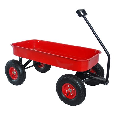 Heavy Duty Outdoor Foldable Kids Red Wagon Zincera