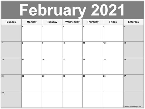 A calendar that is perfectly constructed is for certain one of the leading valuable yet usable tool that can help us organize our chaotic life. February 2021 calendar | free printable monthly calendars