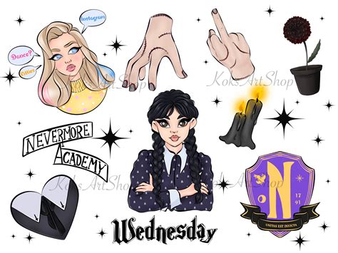 Wednesday Png Wednesday Clipart Academy Png Academy Etsy In 2022