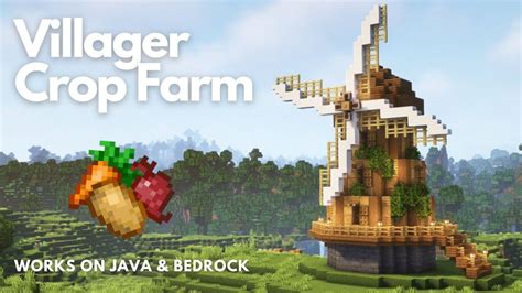 Minecraft Villager Crop Farm Tutorial Java And Bedrock 119