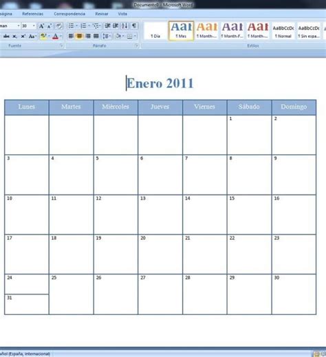 Cómo Hacer Un Calendario Mensual O Anual Con Asistente En Word