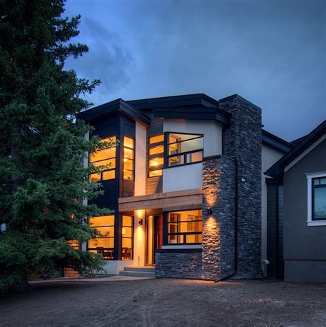 West Coast Modern Home Modern Exterior Calgary By Capstone