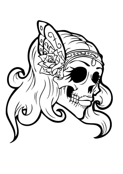 Girly Skull Drawing At Getdrawings Free Download