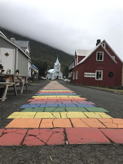 Rainbow Road In Seyðisfjörður Iceland