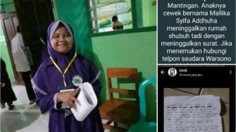 Viral Gadis 13 Tahun Nekat Kabur Dari Rumah Bawa Uang Rp 300 Ribu Tinggalkan Surat Begini