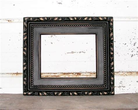 8x10 Picture Frame Thick Wide Ornate Black Shabby By Thedustynook