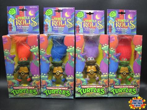 1989 Playmates Tmnt Teenage Mutant Ninja Turtles Turtle Trolls Set Of 4