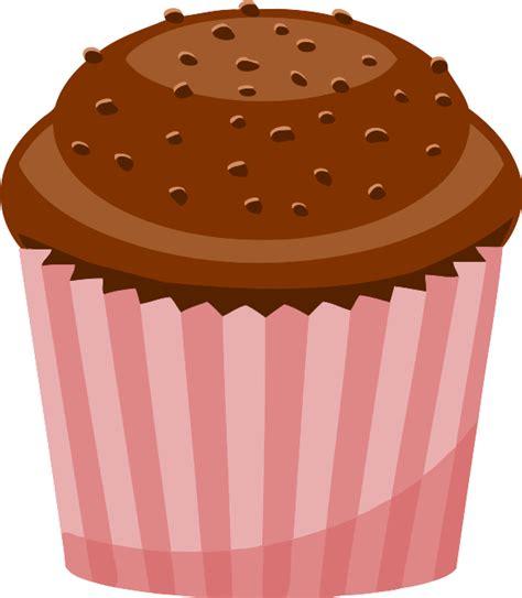 Chocolate Cupcake Public Domain Vectors