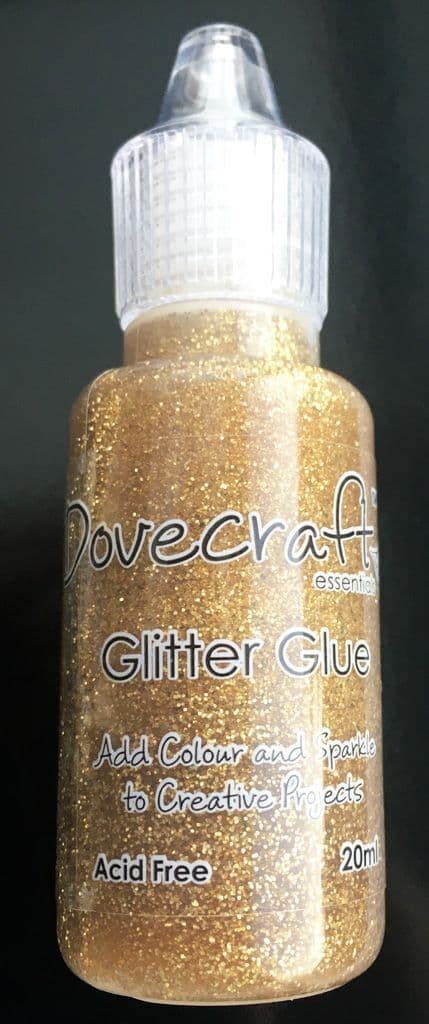 Gold Glitter Glue Dovecraft 20ml Bottle