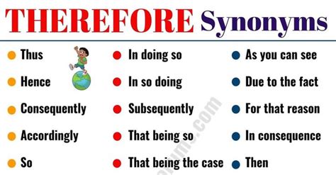 Therefore Synonym If You Are Looking For Other Words To Use Instead Of