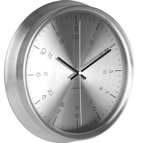 Karlsson Nautical Silent Stainless Steel Wall Clock 30cm Silver