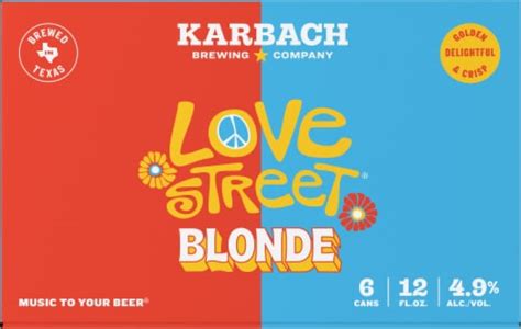 Karbach Brewing Company Love Street Blonde Beer 6 Pk 12 Fl Oz Kroger