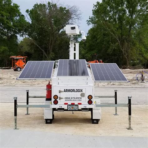 Solar Powered Surveillance Trailer With 30ft Mast Al3500