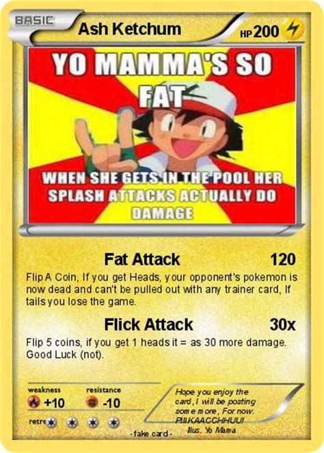 Pokémon Ash Ketchum 234 234 Fat Attack My Pokemon Card